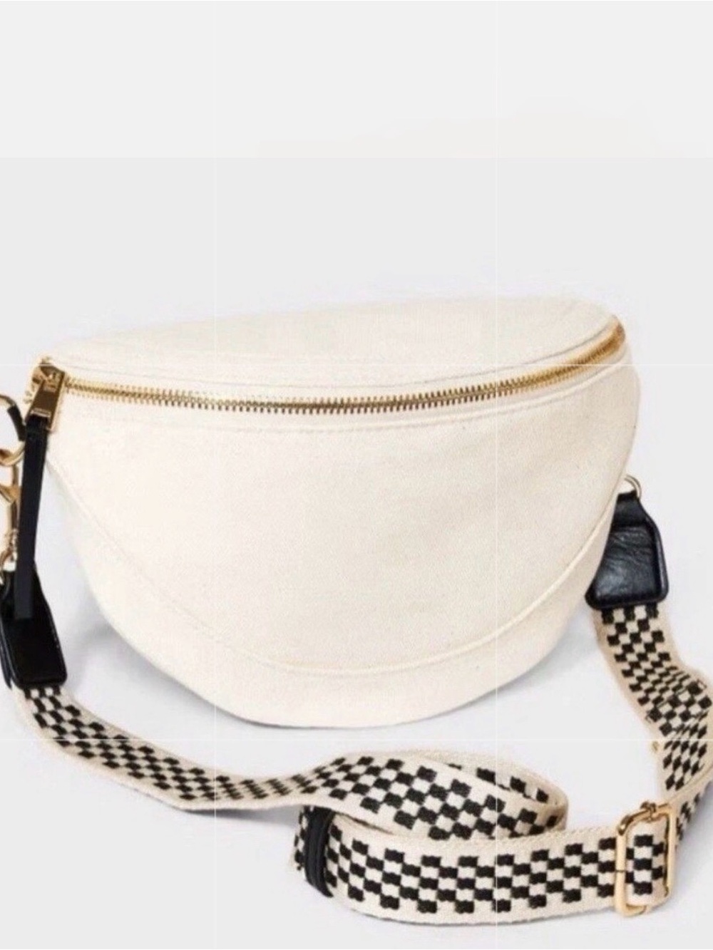 5/$25 Universal Thread Cream Crossbody Bag with Patterned Strap